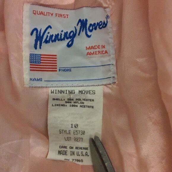 Winning Moves Rare vintage pastel floral print jacket size 10 kawaii 🌸 - Picture 4 of 11